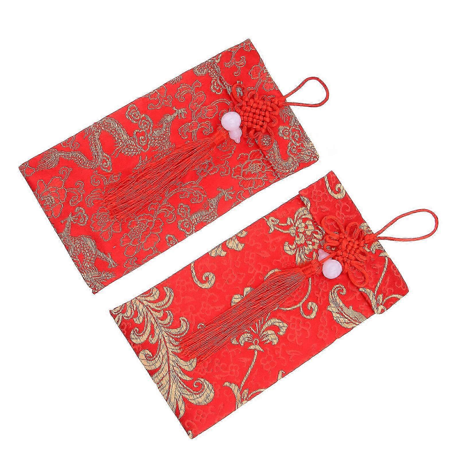 Delicate Money Bag Brocade Square Spring Festival Holiday Parties 2Pack