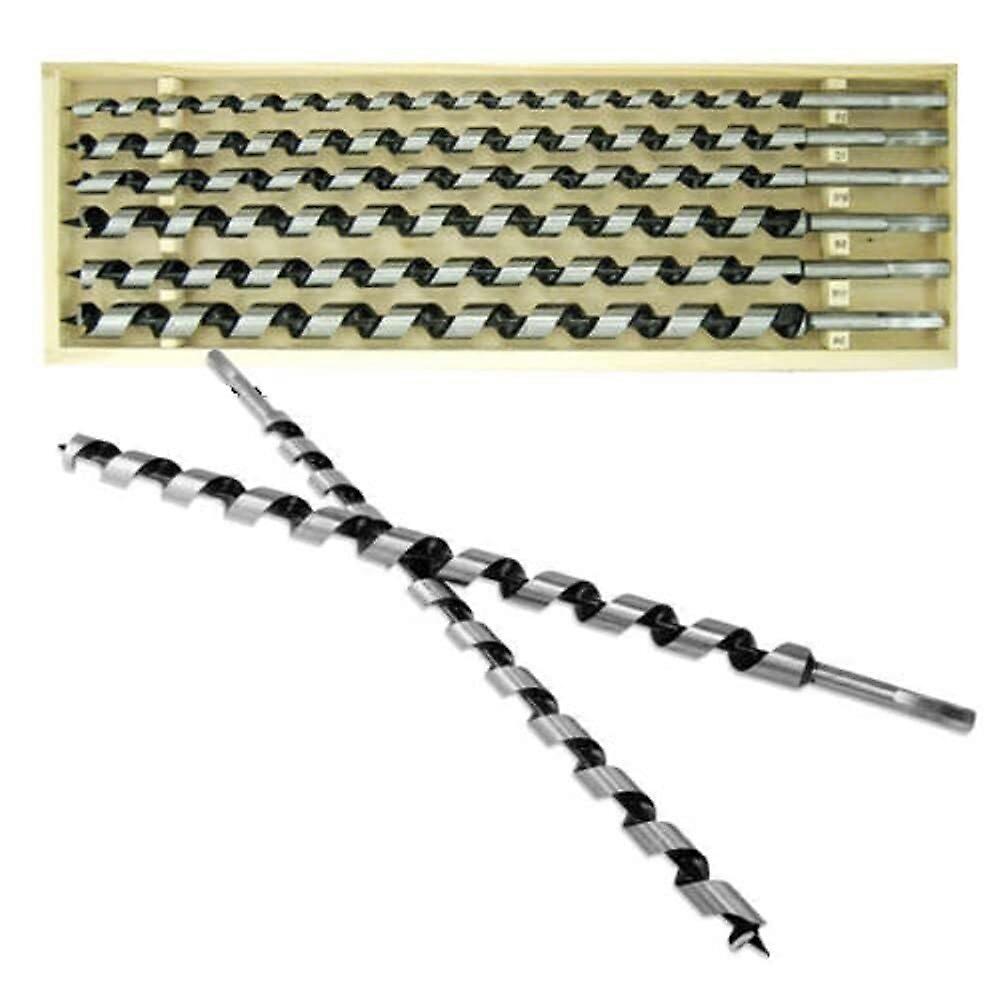 Cobalt Drill Bit Set, 6pc 18" Auger Bit Set for Woodworking, Industrial Drill Bits, Durable High-Speed Steel