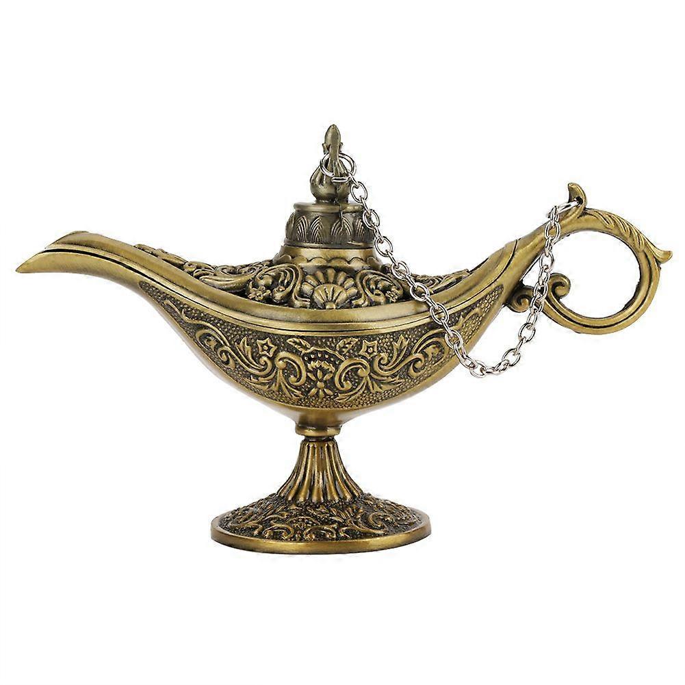 Rare Retro Legend Color Aladdin Magic Genie Light Wishing Lamp Pot Collectable (Bronze)