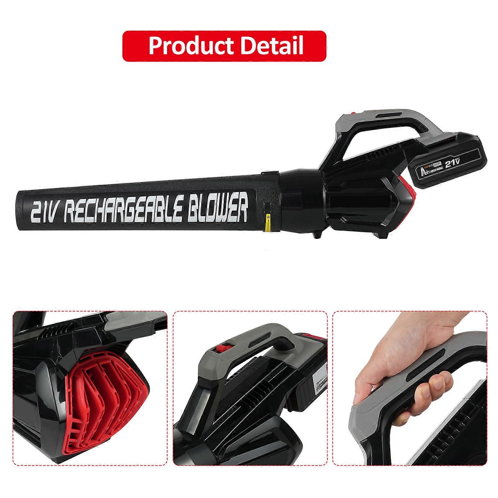 21V 4.0Ah Lithium Cordless Leaf Blower with Speed Control