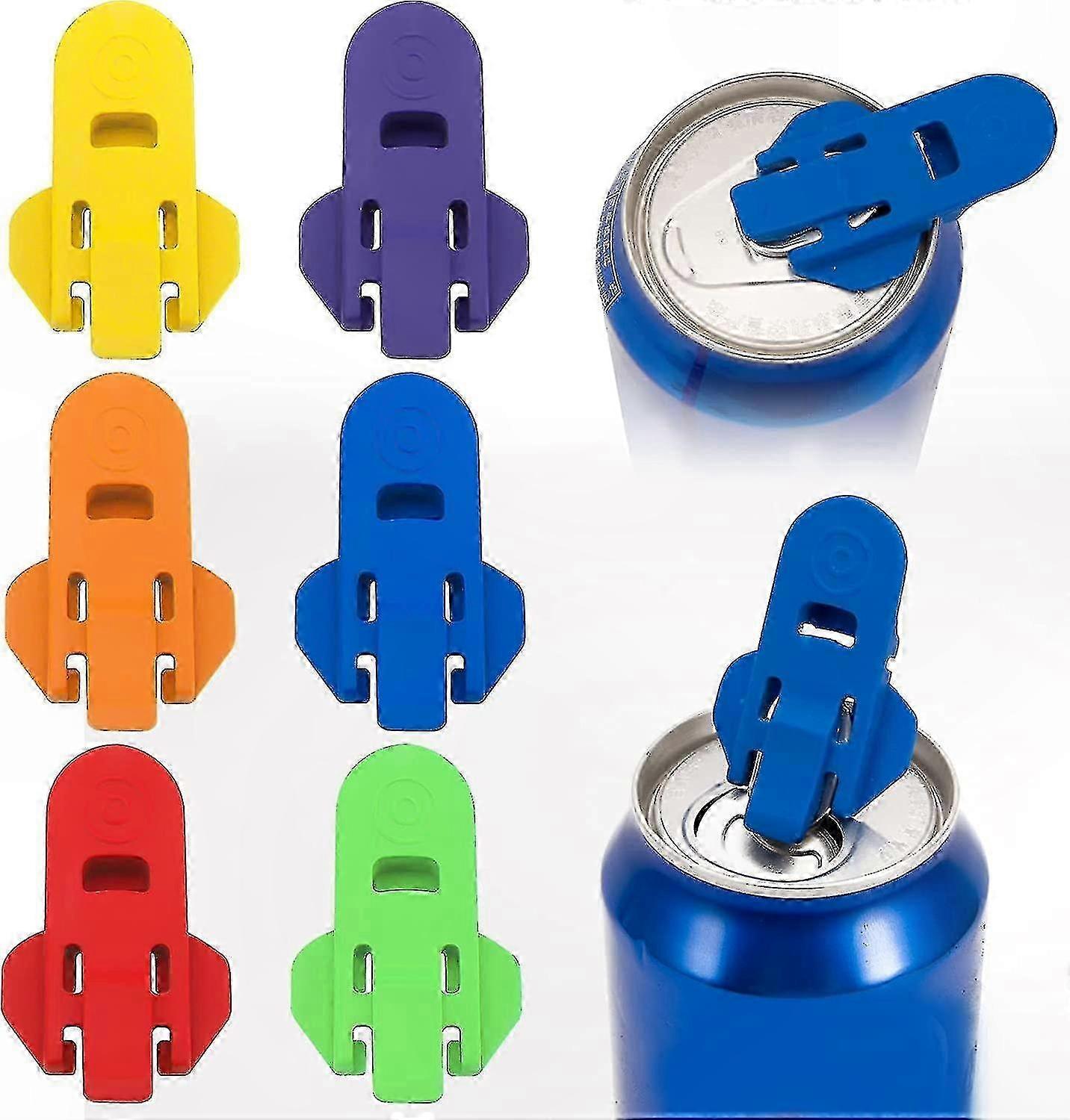 6-Pack Can Opener with Beverage Cover Protector for Drinks and Bees Prevention