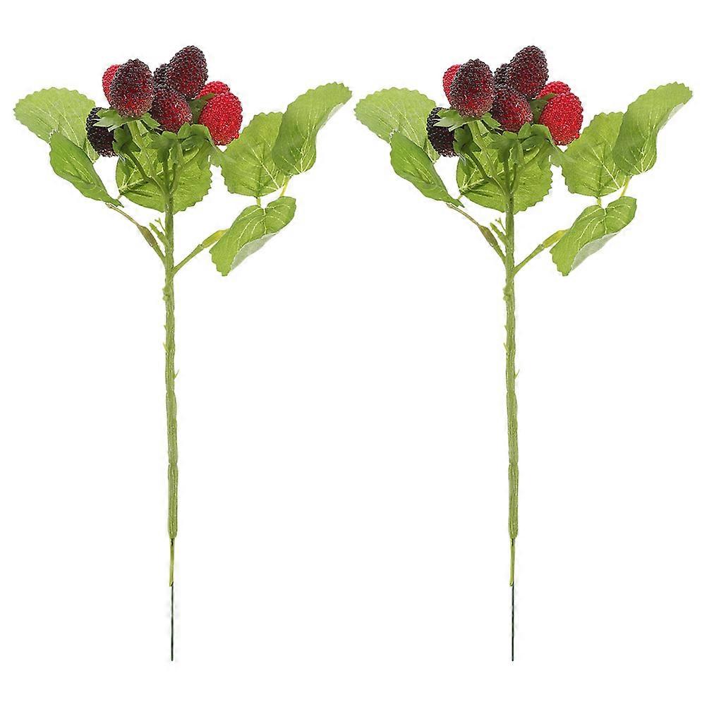Artificial Waxberry Plants for Decor Vivid Assorted Color Plastic Material 2pcs