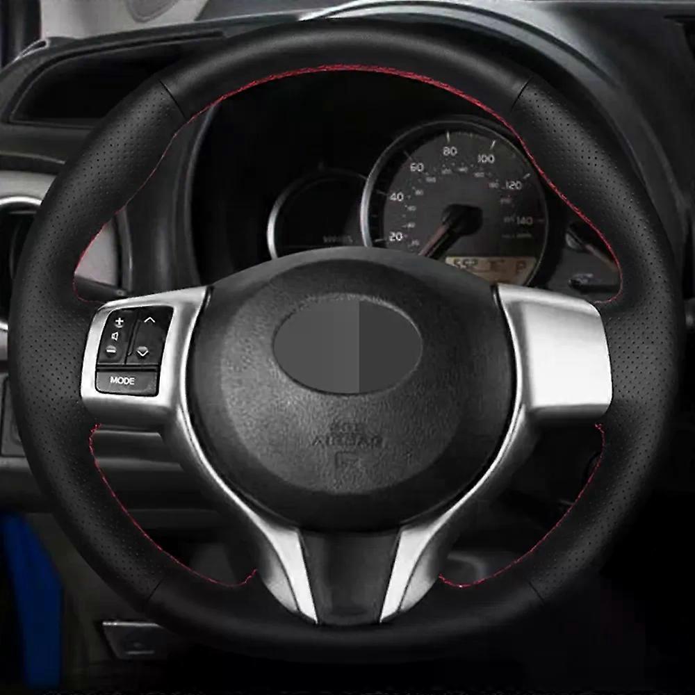 Black Faux LeatherCar Accessories Steering Wheel Cover Suitable for Toyota Yaris Verso S Vitz Ractis Subaru Trezia 2011-2015