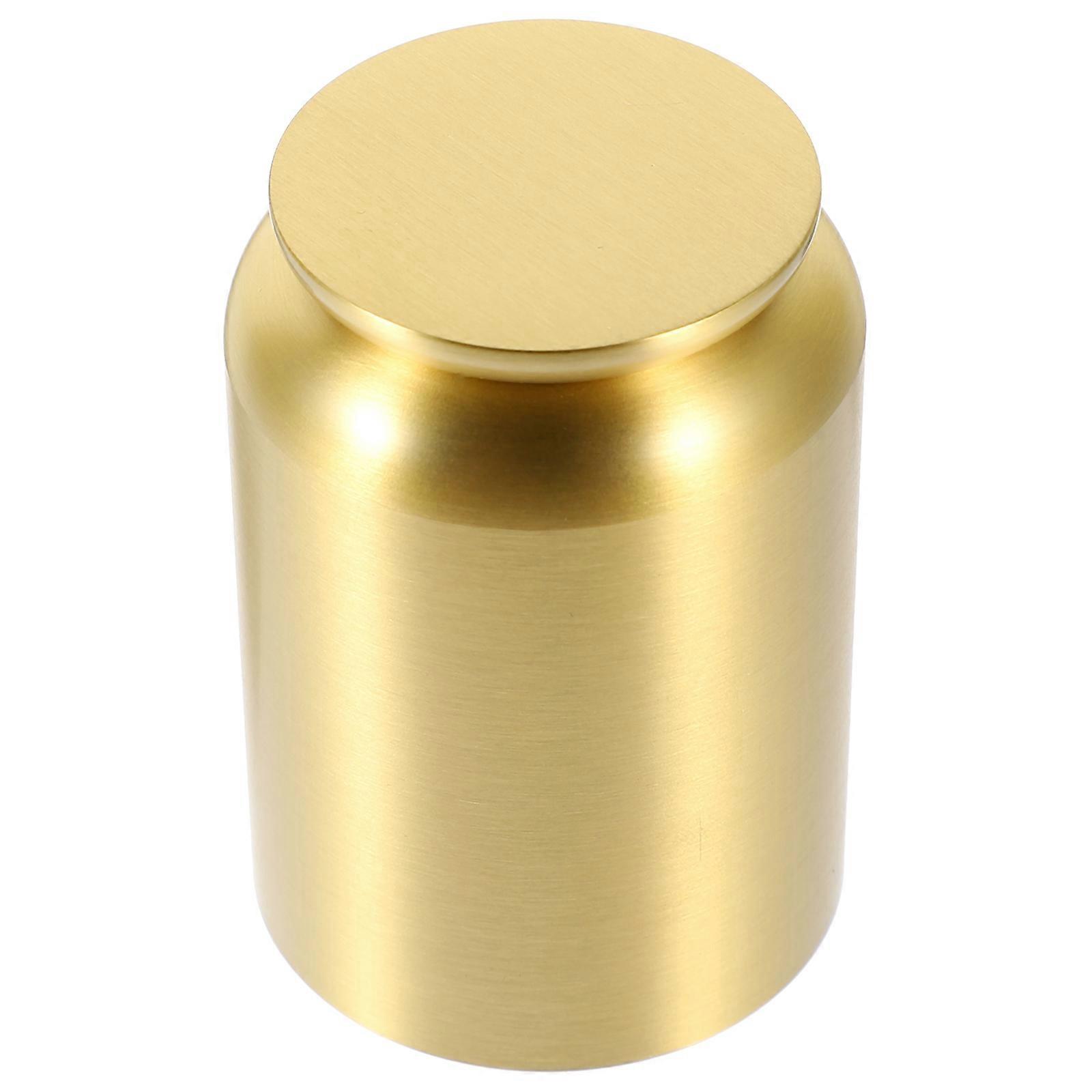 Pure Copper Tea Canister for Storage Use Golden Household Tea Jar