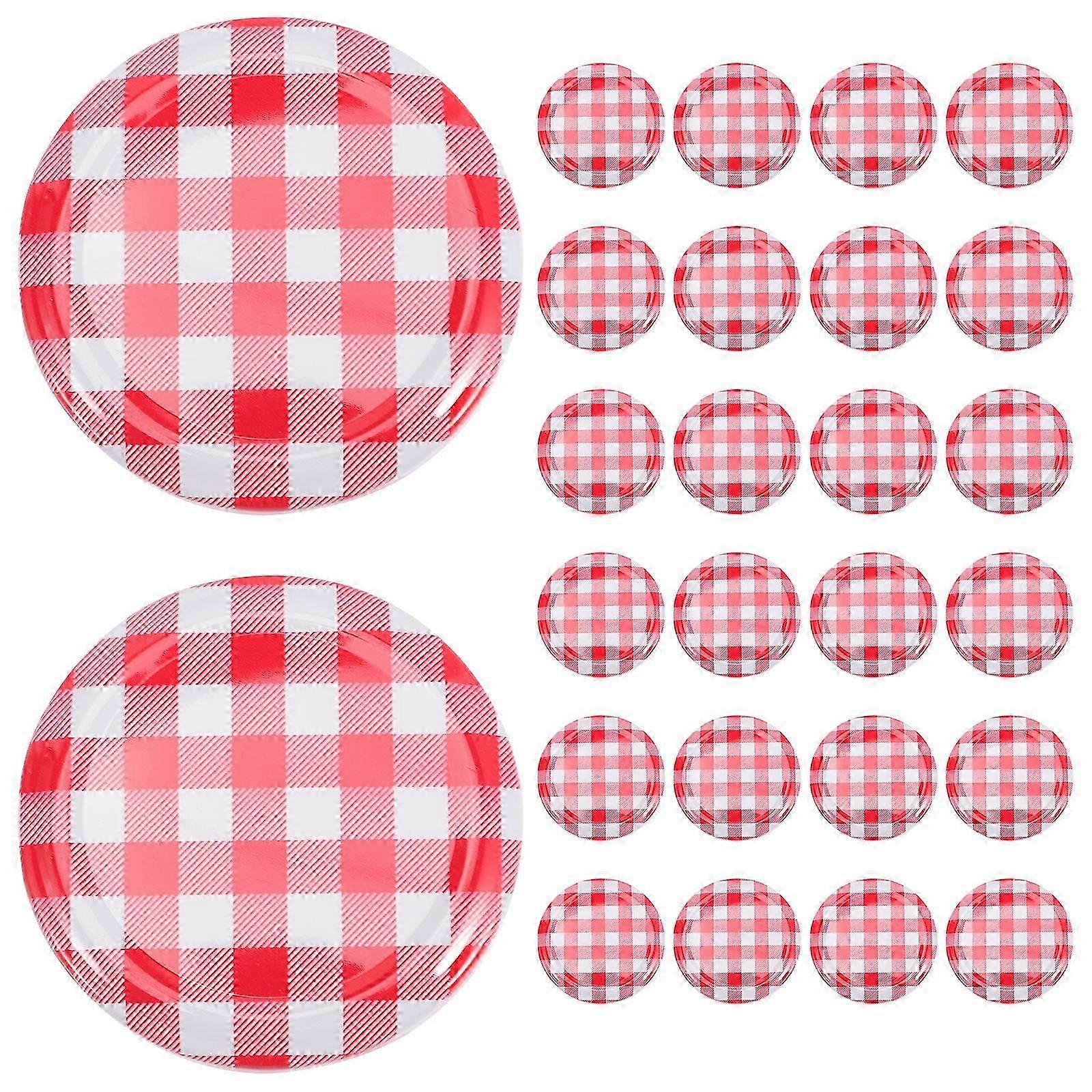 40 Pcs Pots de confiture Couvercles Couvercles à vis Twist Off Couvercles Bouchons de stockage pour bocaux de conserve