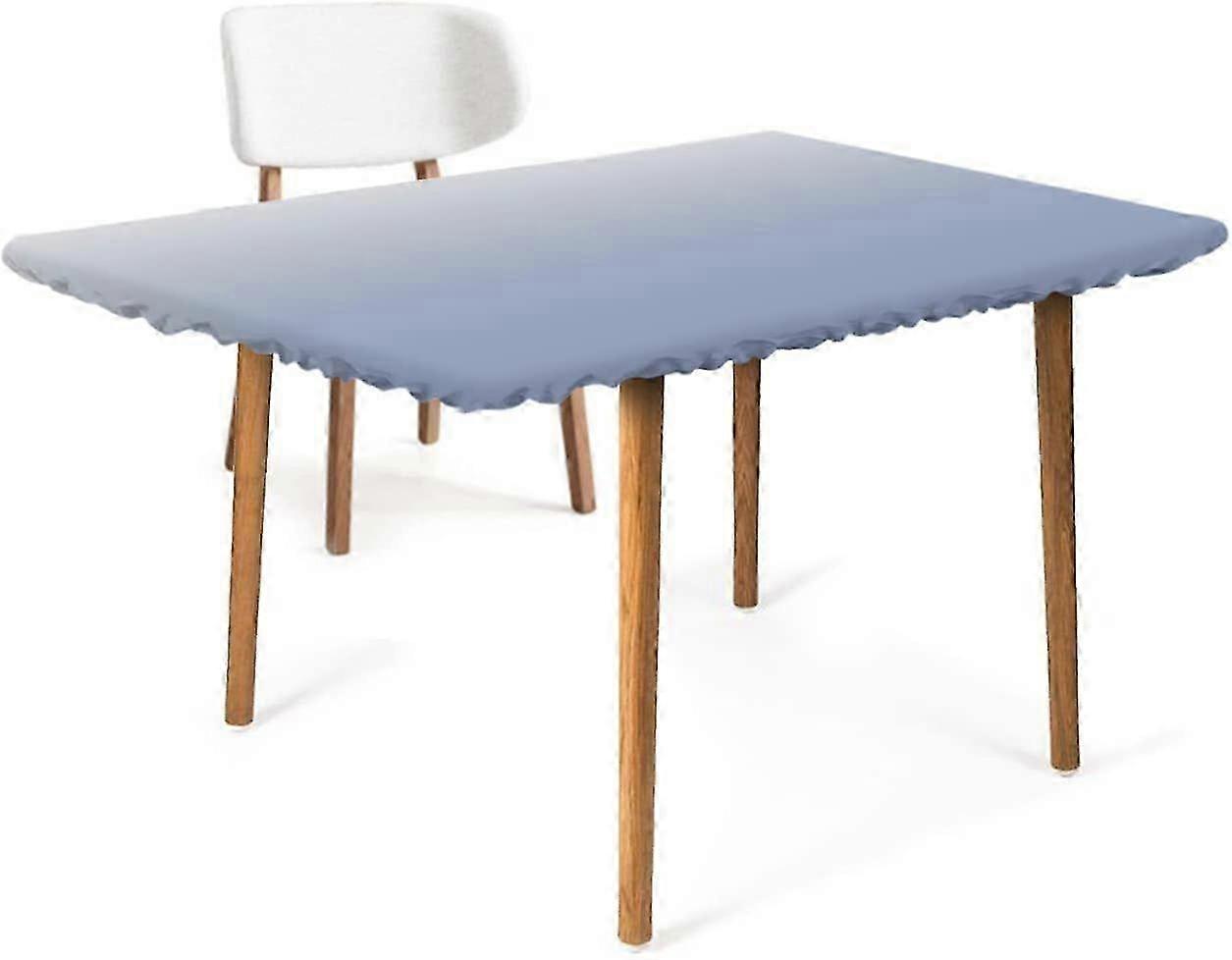 Blue and Gray Gradient Fitted Table Cover for 3 ft Rectangle Tables, Waterproof