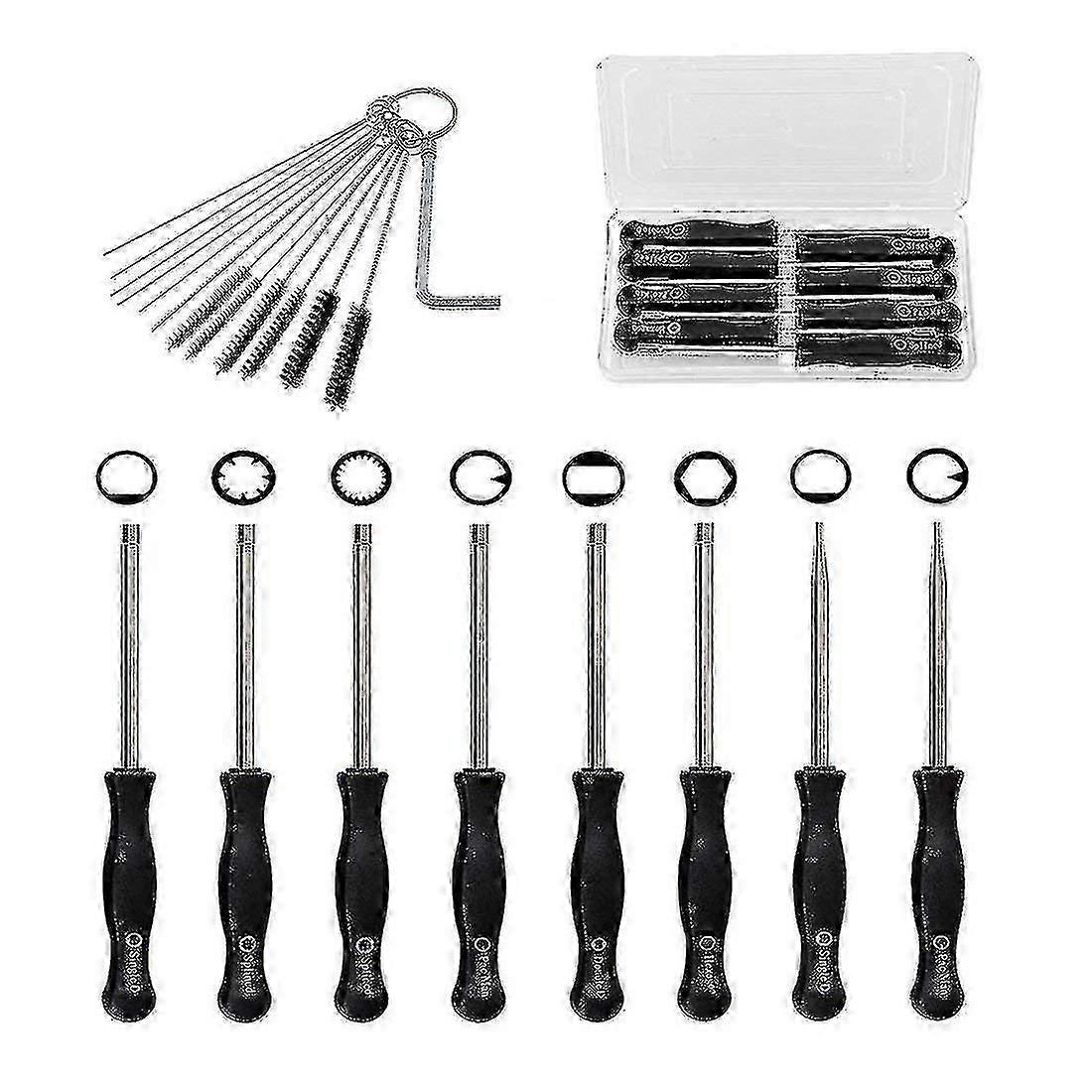 Carburetor Adjustment Kit 8pcs with Cleaning Tools