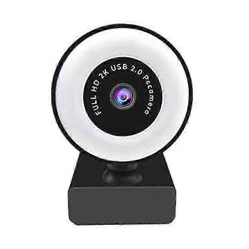 2K Fill Light Circular Computer Camera, HD Webcam-(Round)