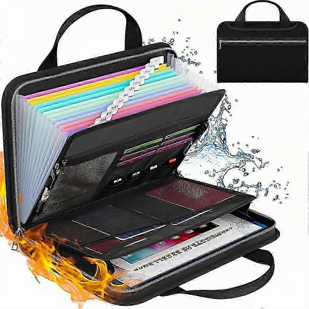 Fireproof Document Bag, 14.6x10.23Inch Fireproof Money Bag with Zipper, Suitable for Tablets, A4 Documents