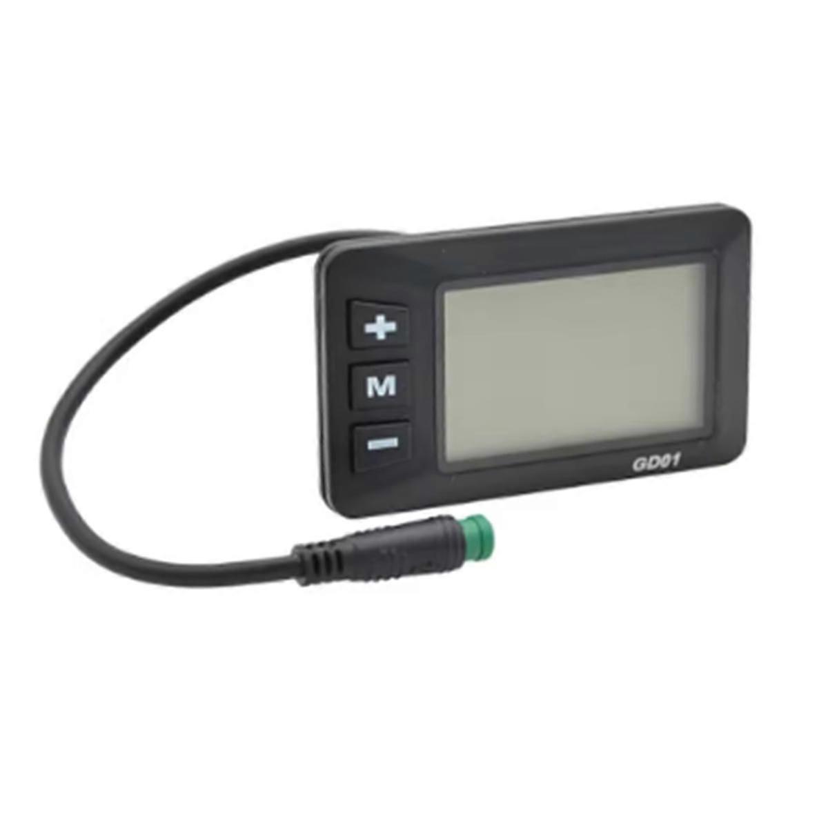 For Electric Bike LCD Display GD01 Waterproof Multi Voltage Support (24V/36V/48V) Features Smart Ba