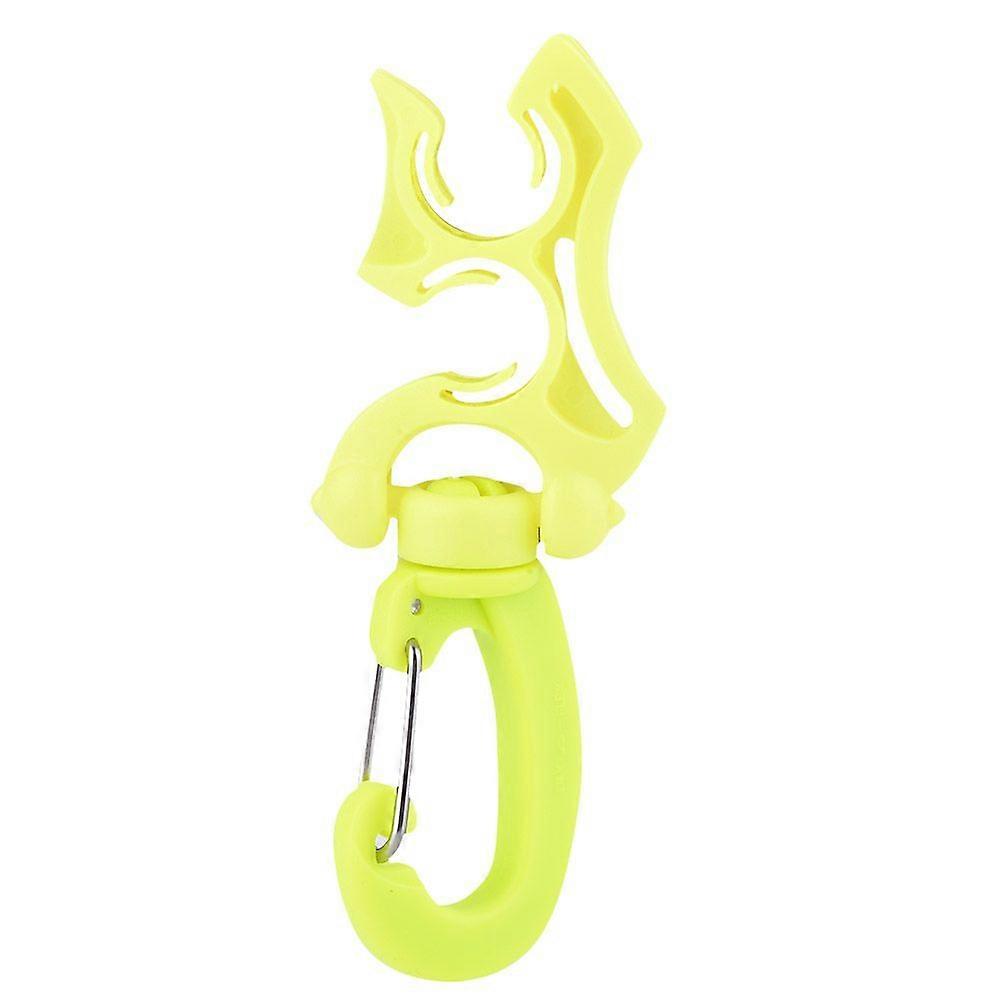 Scuba Diving Double BCD Hose Holder Clip Regulator Retainer Buckle Hook for Snorkeling (Yellow)