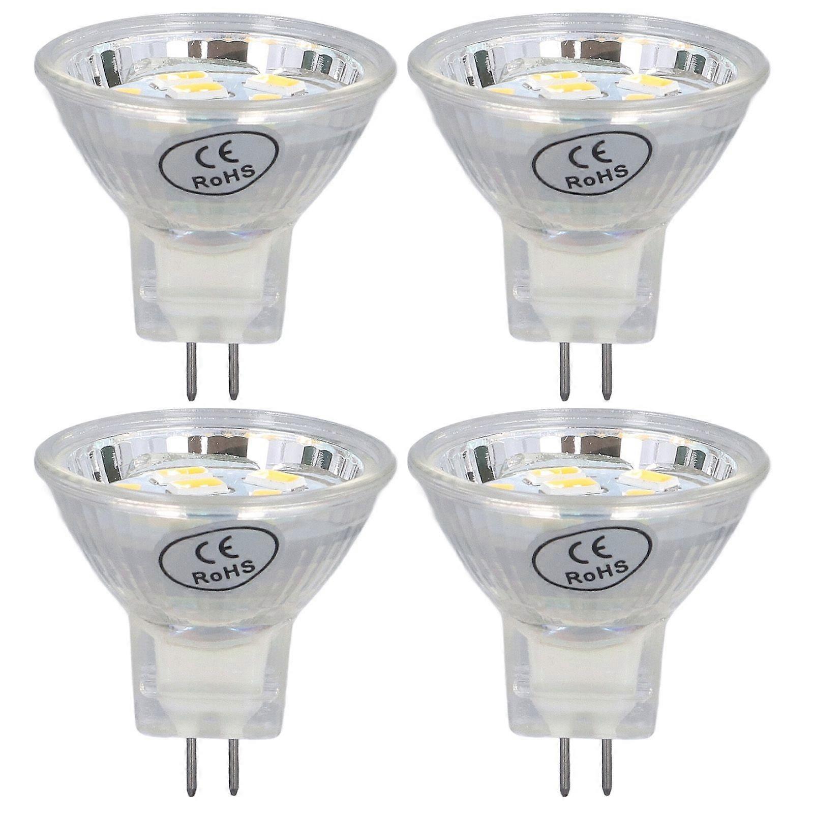 4Pcs MR11 LED Bulb 3W 300lm Bulb with 9 Beads Double Pin Base for Spotlight Landscape LampWarm White Light