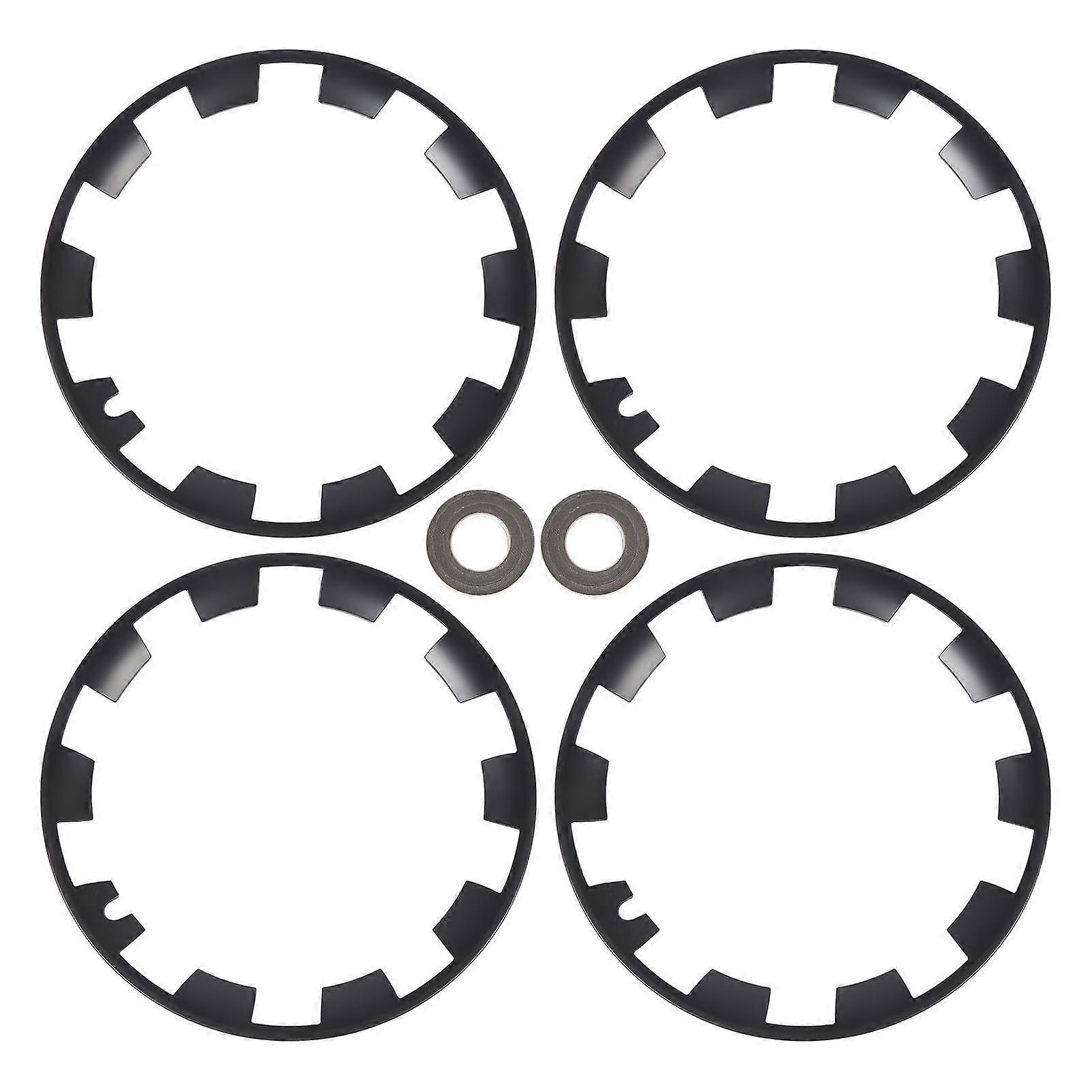 4pcs Matte Black 20inch Induction Wheel Rim Protector Kits Seamless Fit High Strength Stylish Look Protective Wheel Rim Cover Trim Ring