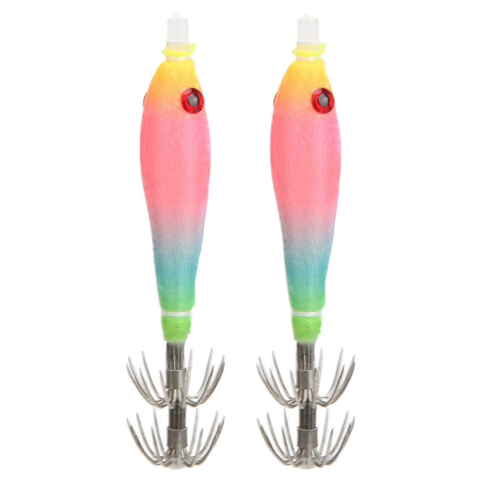 Squid Hook Intensive Luminous Stainless Steel Cuttlefish Jig Polishing Double Row Fishing Bait
