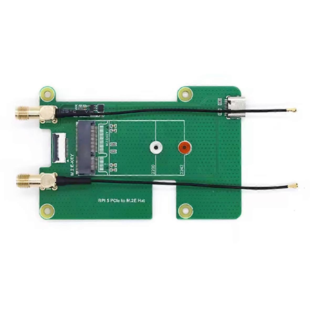 For 5 RPI PCIe to M.2 E HAT Expansion Board for NGFF M.2 E Key Wireless Network Cards Support WiFi6