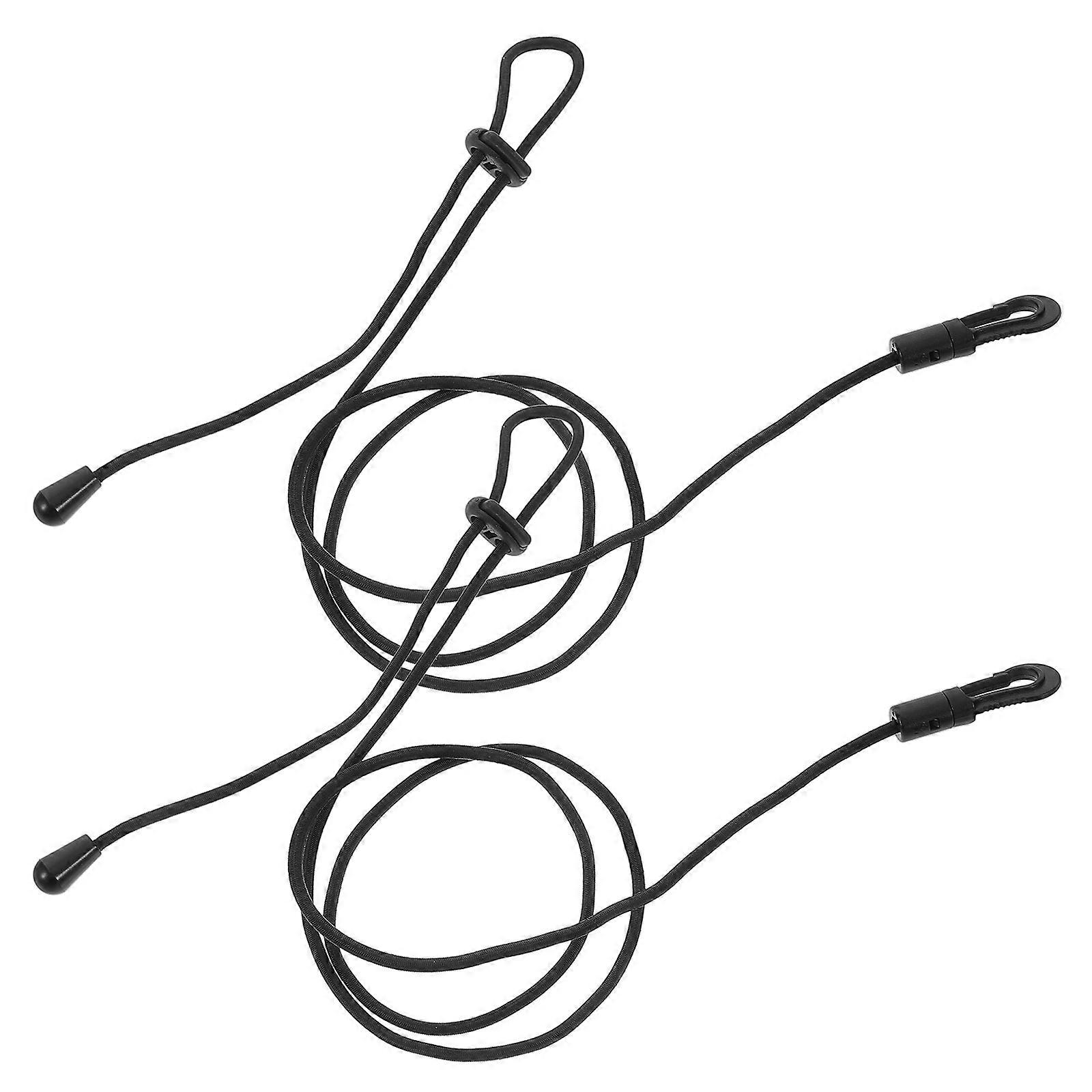 Lightweight Paddle Board Leash 2Pack Elastic Hold Buckle Tether For Kayaking Fishing Boating Water Sports Black Durable Attachment