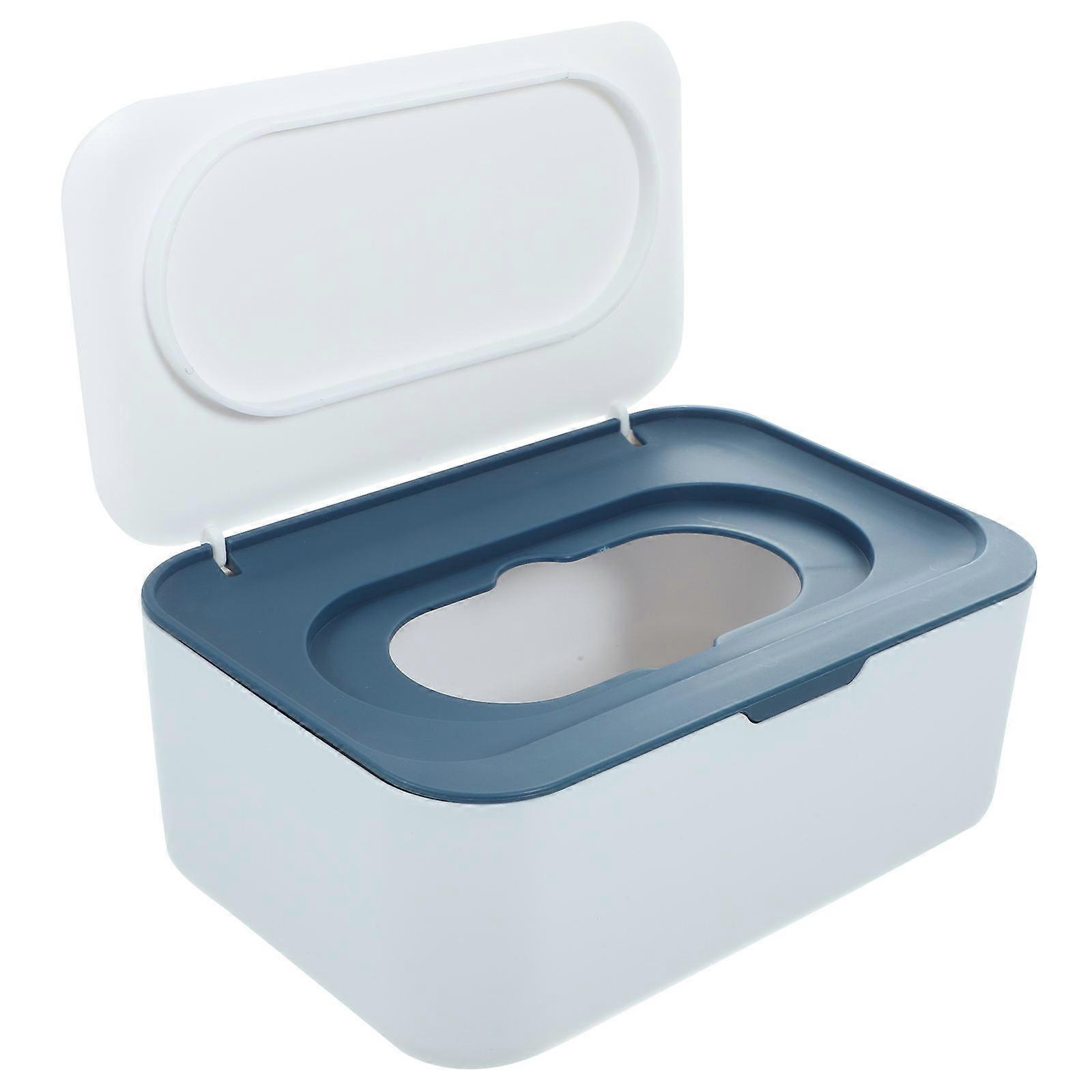 Blue Tissue Box Holder for Storage Use PP Material
