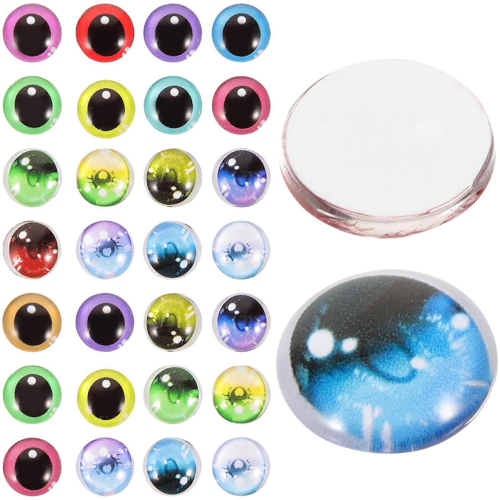 Fake Eye Balls Doll Making Eyeball Adorns for DIY 100Pcs Assorted Color