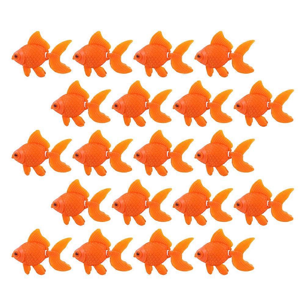 Orange Simulation Goldfish Aquarium Decors for Fish Tank 50Pcs Durable Plastic