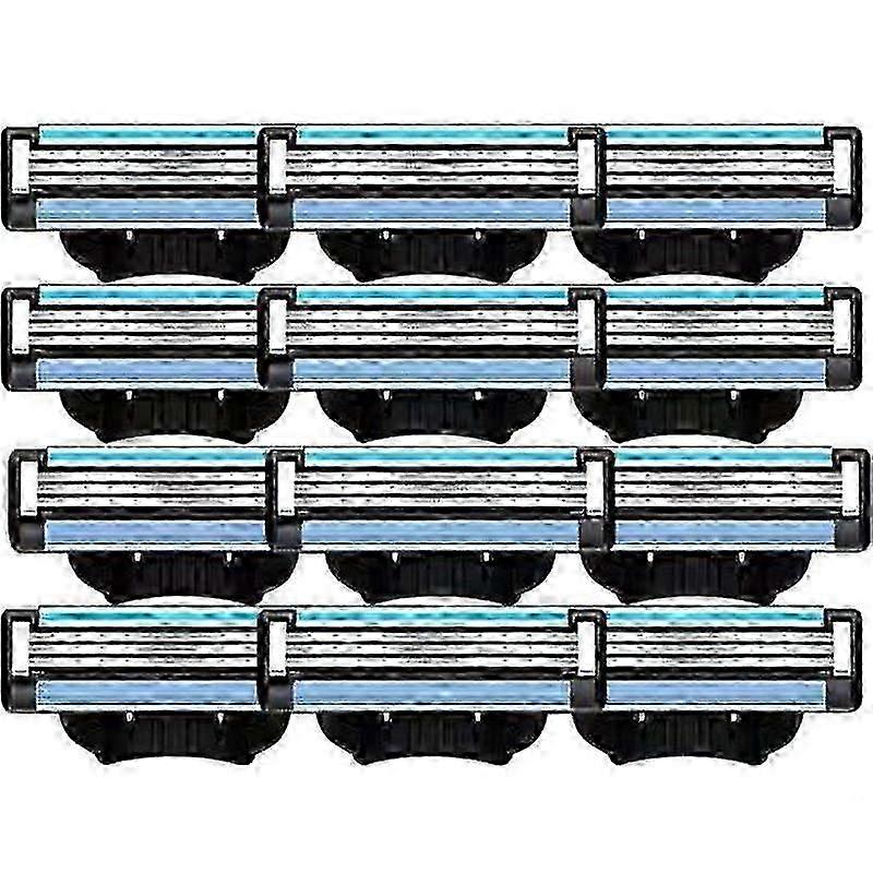 Ricariche per lame di rasoio 24PCS Mach 3, compatibili con cartucce per rasoio manuali Gillette Mach 3 per uomo