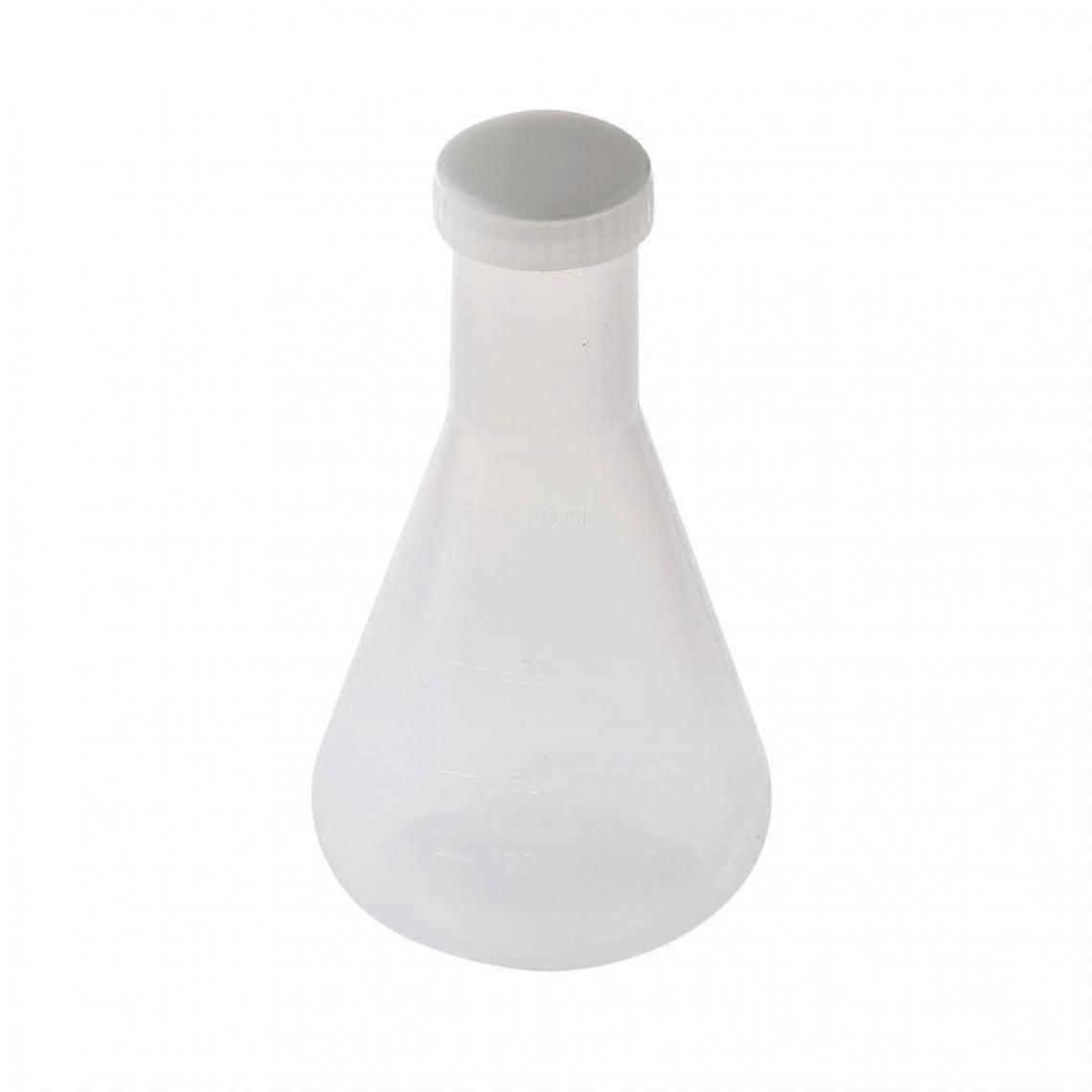 Plastic 250ml Bottle With Lid Laboratory Clear Conical Body Vial Container