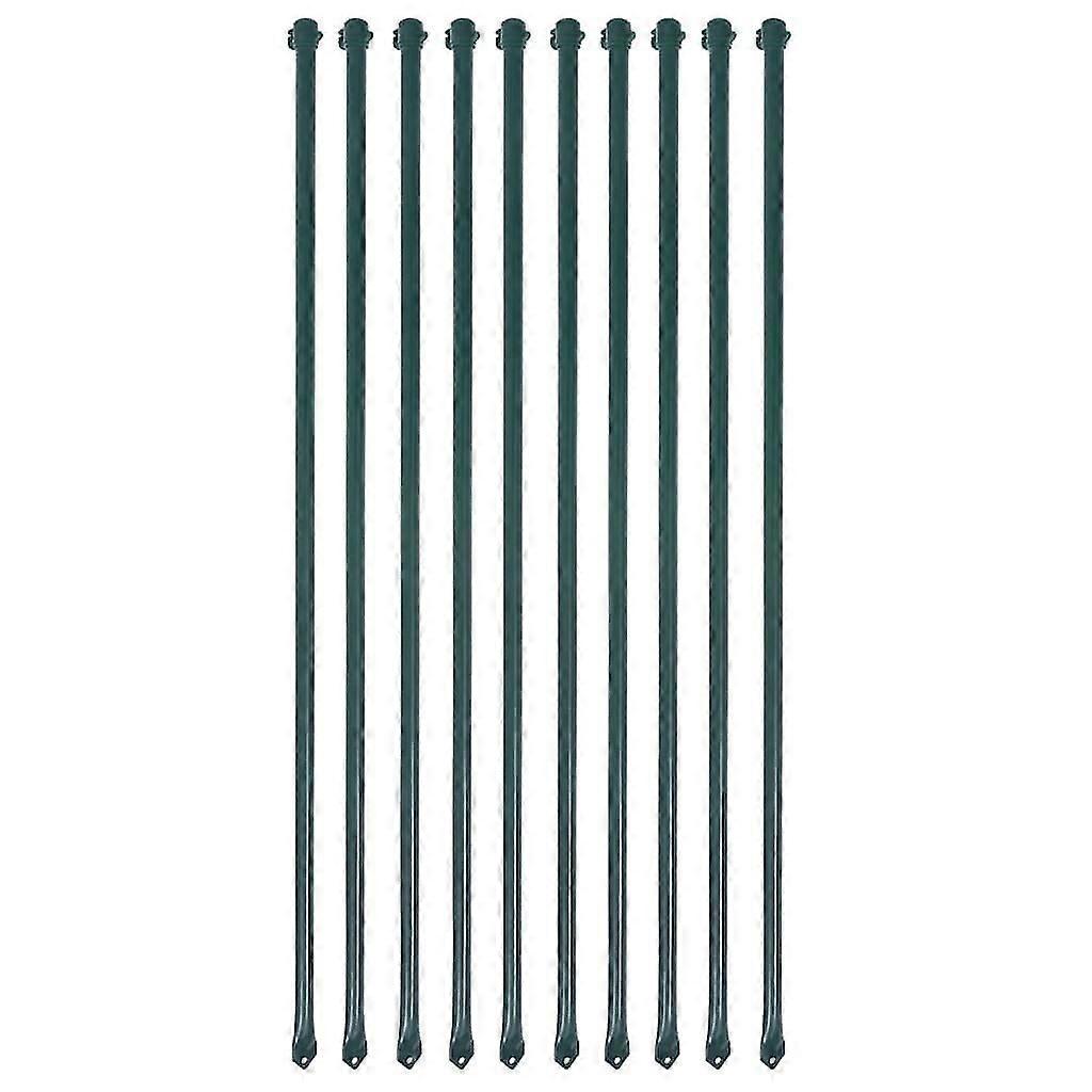 Garden Posts 10 Pcs 1 M Metal Green