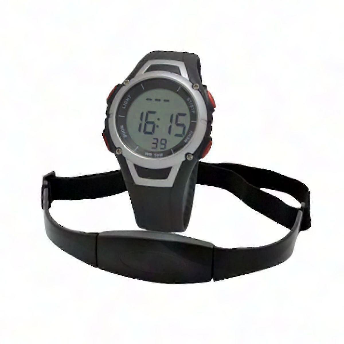 Waterproof Polar Heart Rate Monitor Watch with Wireless Chest Strap & Digital Cardio Sensor HK709