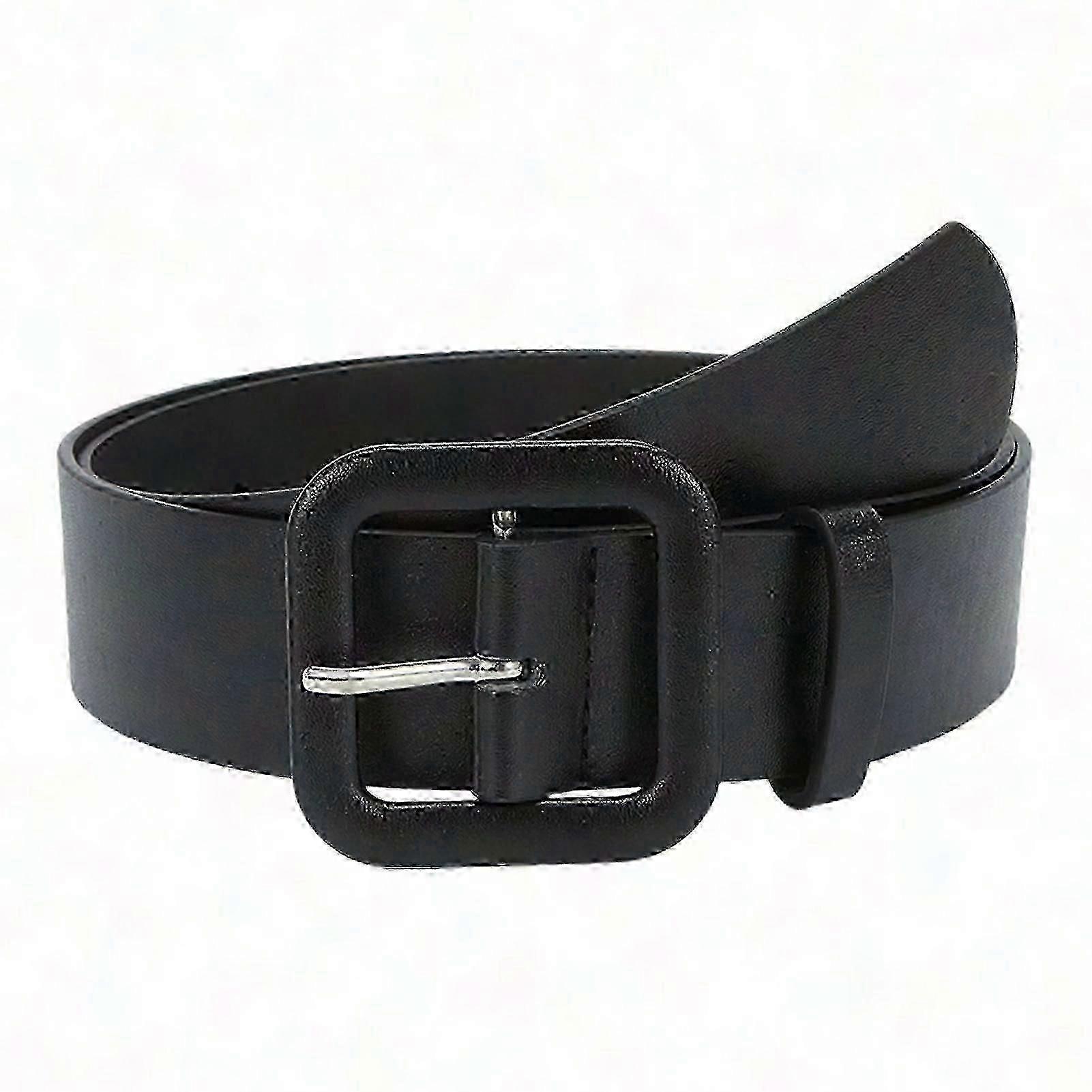 Kvinnors Bred Faux Läder Midjebälte - Tjock Justerbar Slät Anti-Break Mode Midjeband Dekoration Kläder Accessoryo