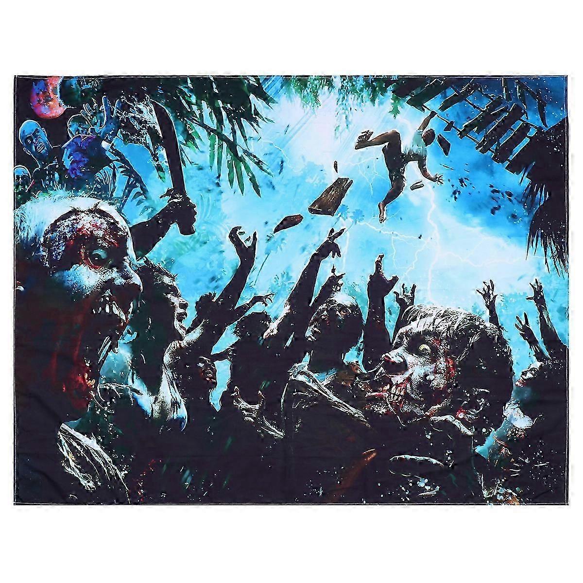Halloween decoration tapestry zombie design 1pc