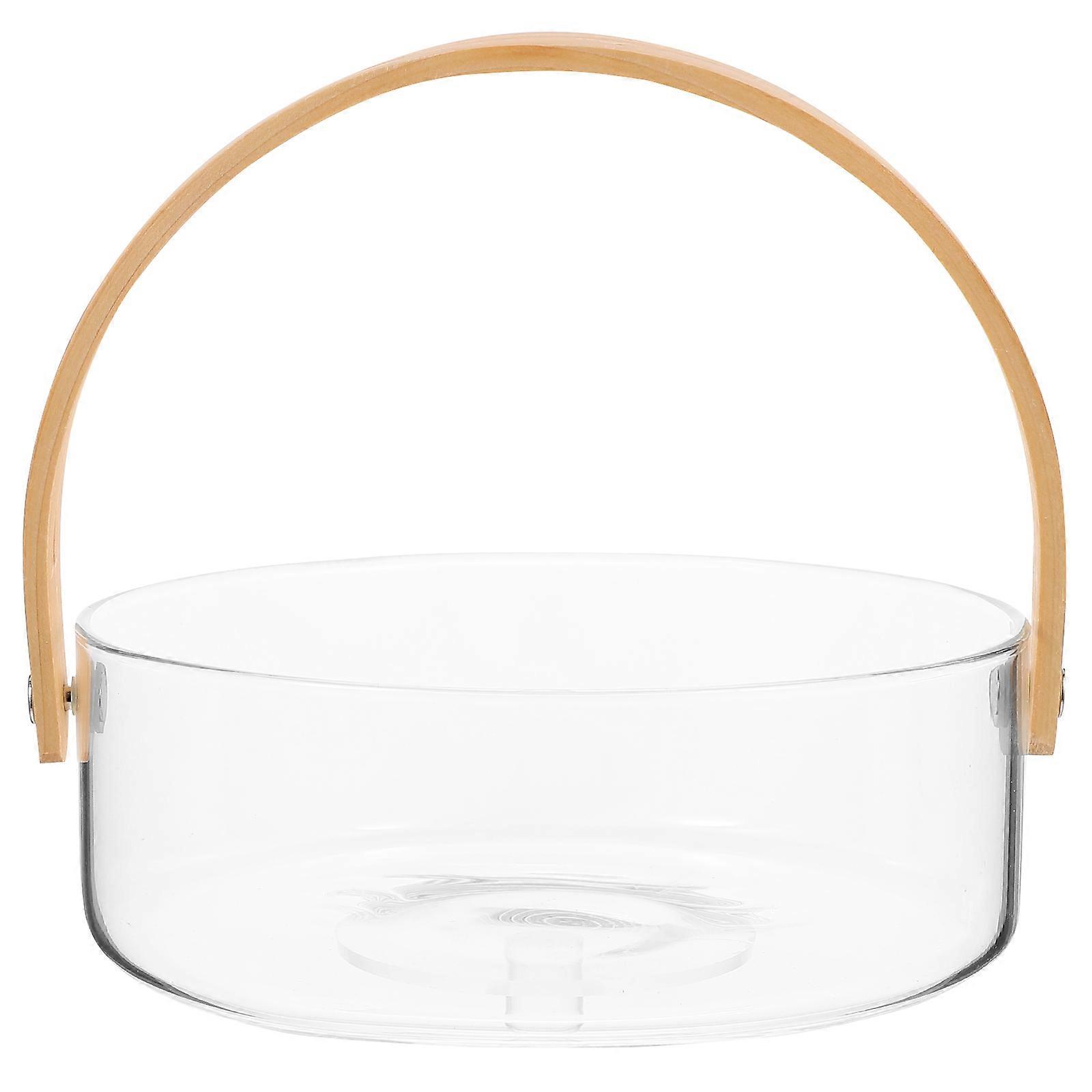 Glass Storage Basket for Storage Use 1Pcs Glass Ice Bucket Container