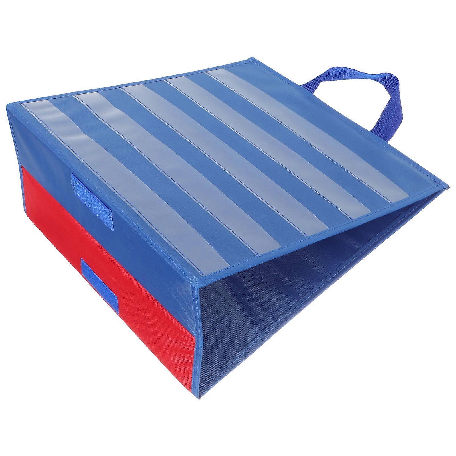Word Building Pocket Chart Educational Toy Tent Blue Cloth for Parent-Child Interaction 1Set