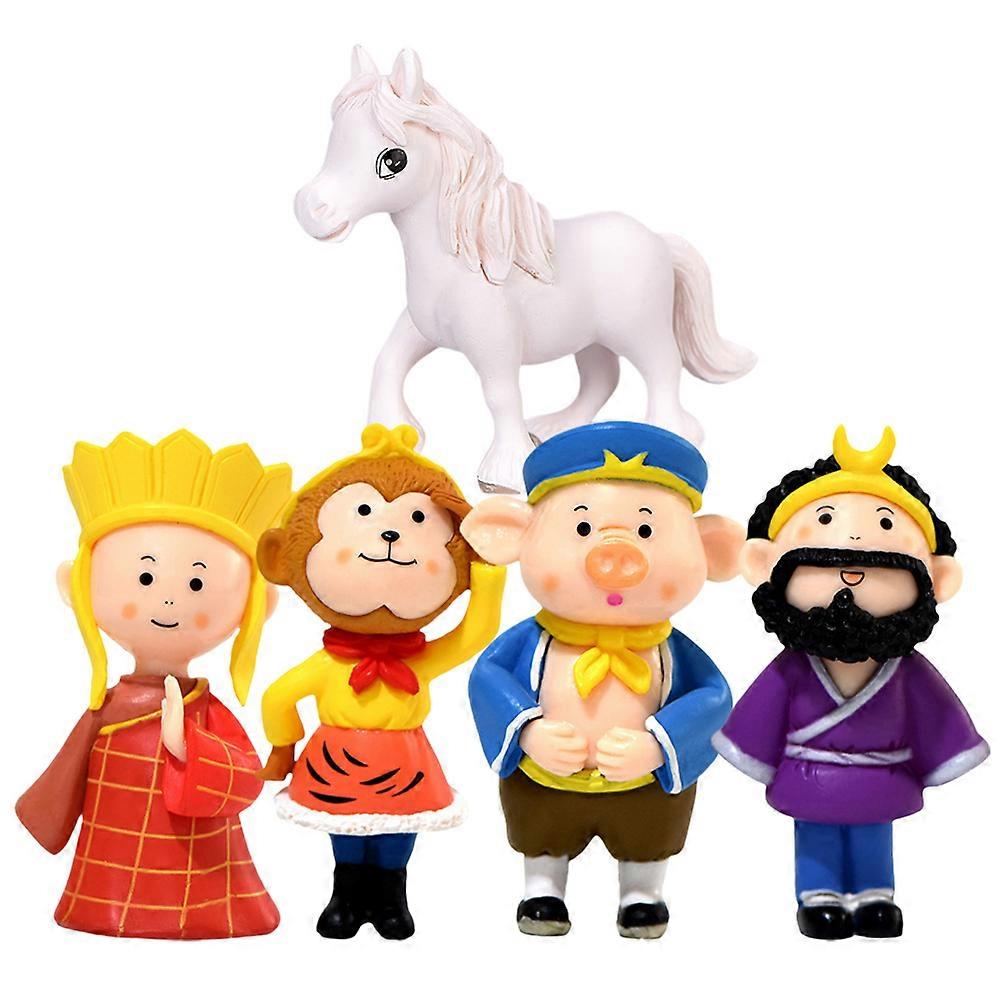 Pilgrimage to The West PVC Doll for Decoration 4Sets Chinese Traditional Craft