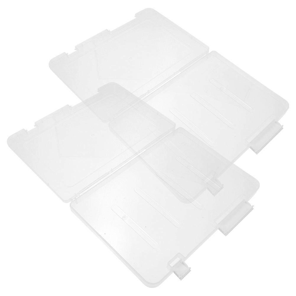 Mini Plastic Containers 2Pcs Clear Storage Boxes Simple Design Ideal for Parents Hobbyists and Children Organizing Small Parts