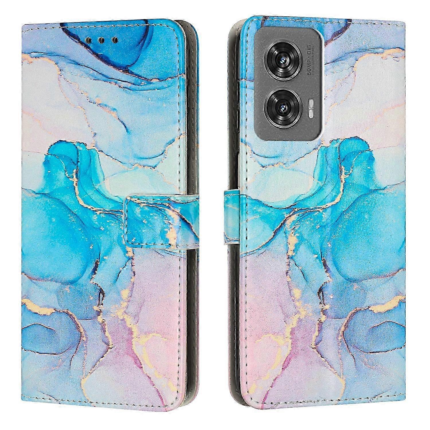 Painted Marble Pattern Leather Phone Case 2025