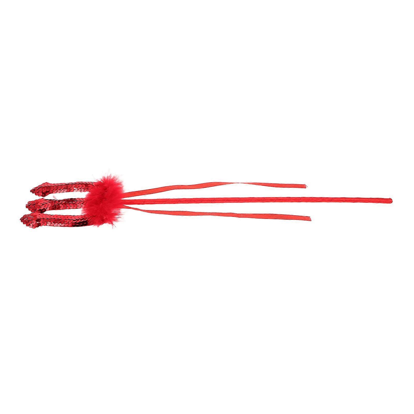 Trident Halloween Accessories for Party 5Pcs Red Sequin Design