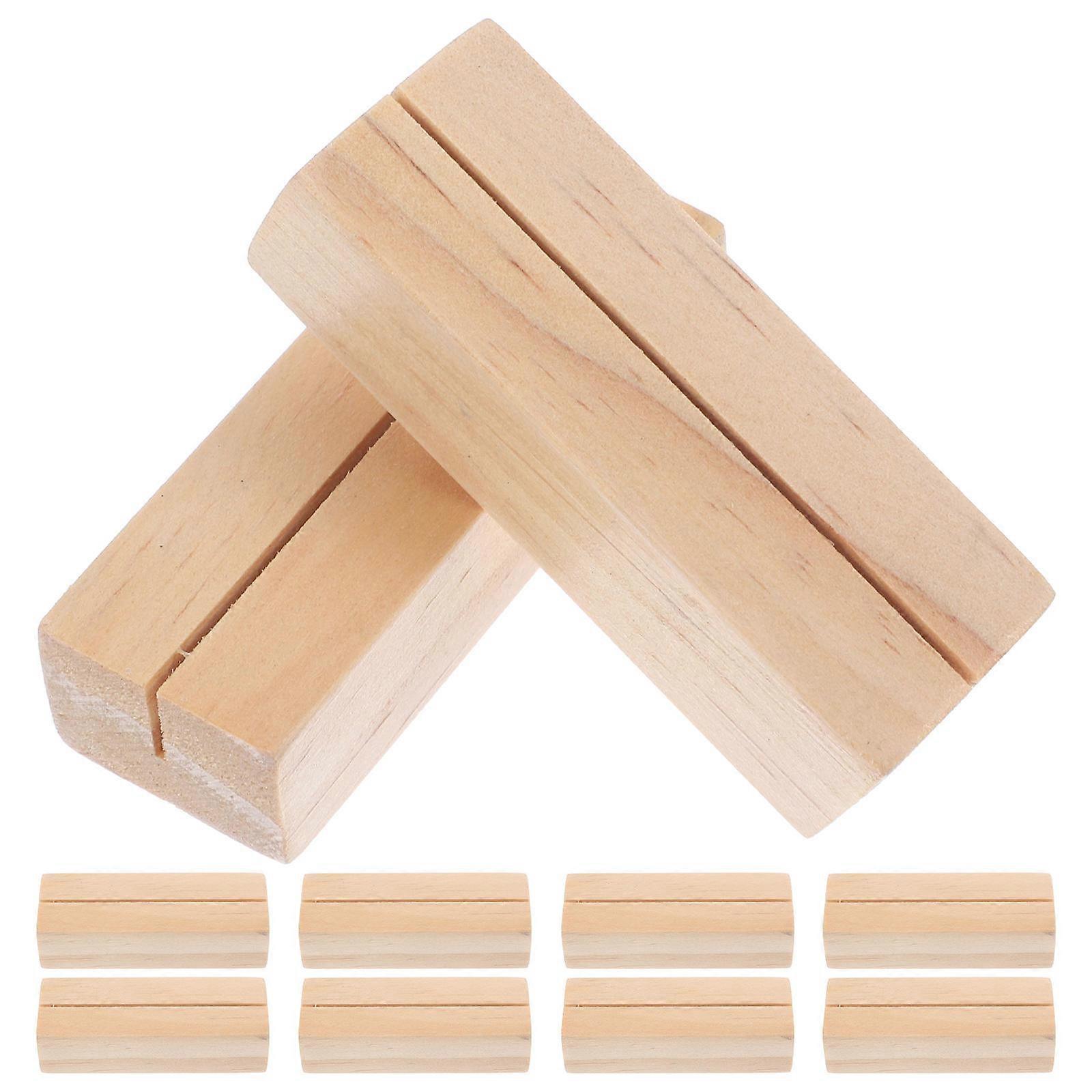 Note Clip Holders Wood Card Clip Stand for Table Decor 20Pcs