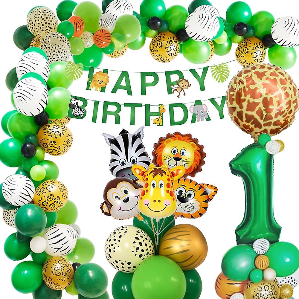 thumbnail image 1 of Decoraciones para fiesta de cumpleaños de niño de 1 año de la selva, Decoraciones para fiesta de cumpleaños de niño de 1 año, 1 of 3