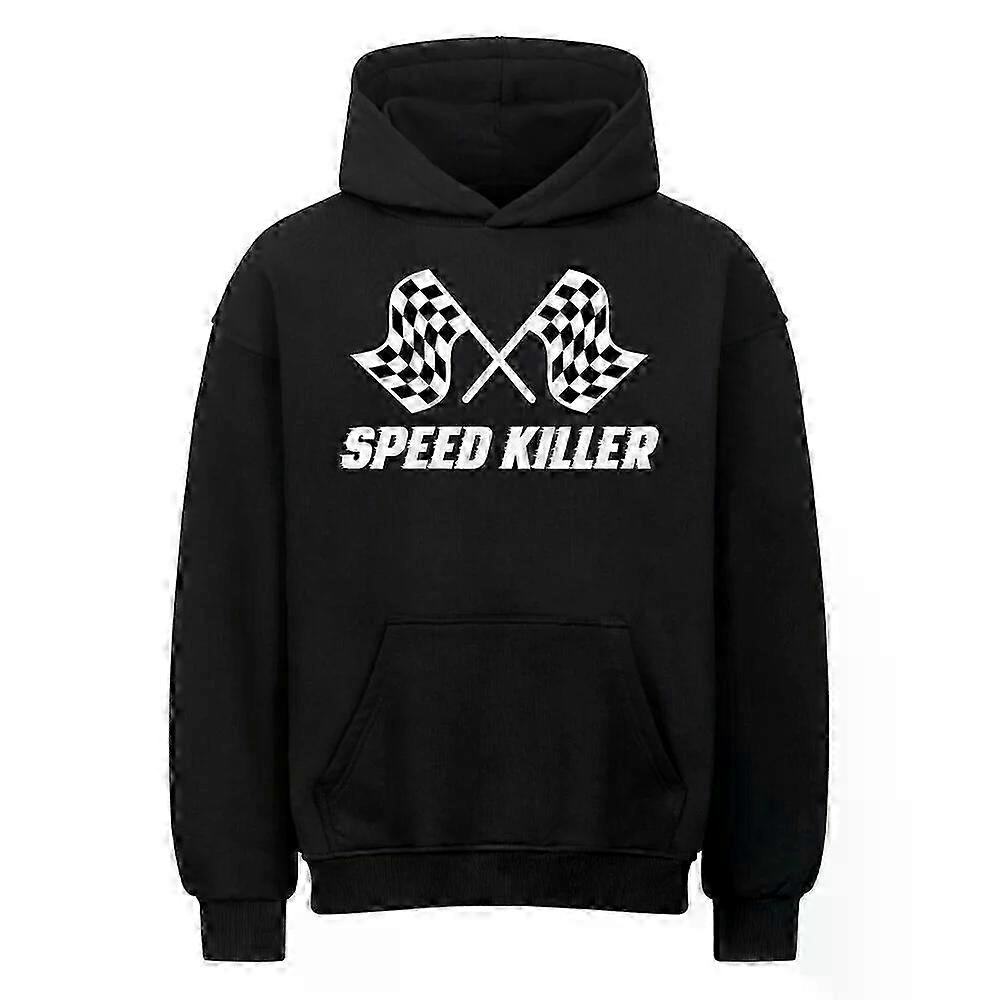 Speed Killer Black Hoodie Pullover Rockinstone