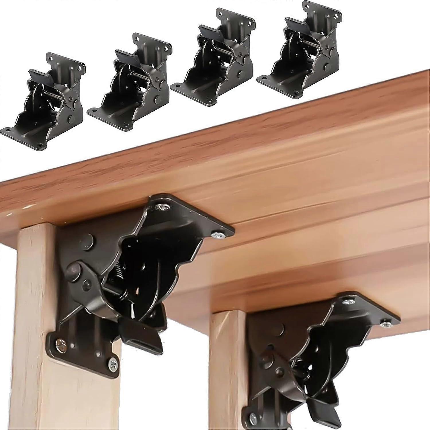 4Pcs Folding Support Bracket, Self-Locking Hinges, Folding Furniture