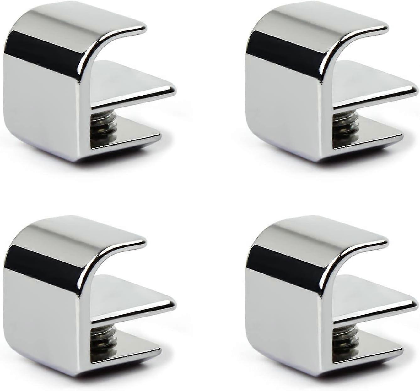 4 Pieces Shower Door Knobs, Glass Clamps for 3-5 mm Thickness