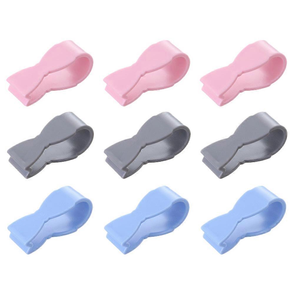 Quilt Sheet Fastener Comforter Clip for Fixing 9Sets 18 Pieces Assorted Color