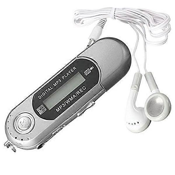 USB Flash Drive Mp3 Player Digital with 4GB 3Pcs Portable Silver