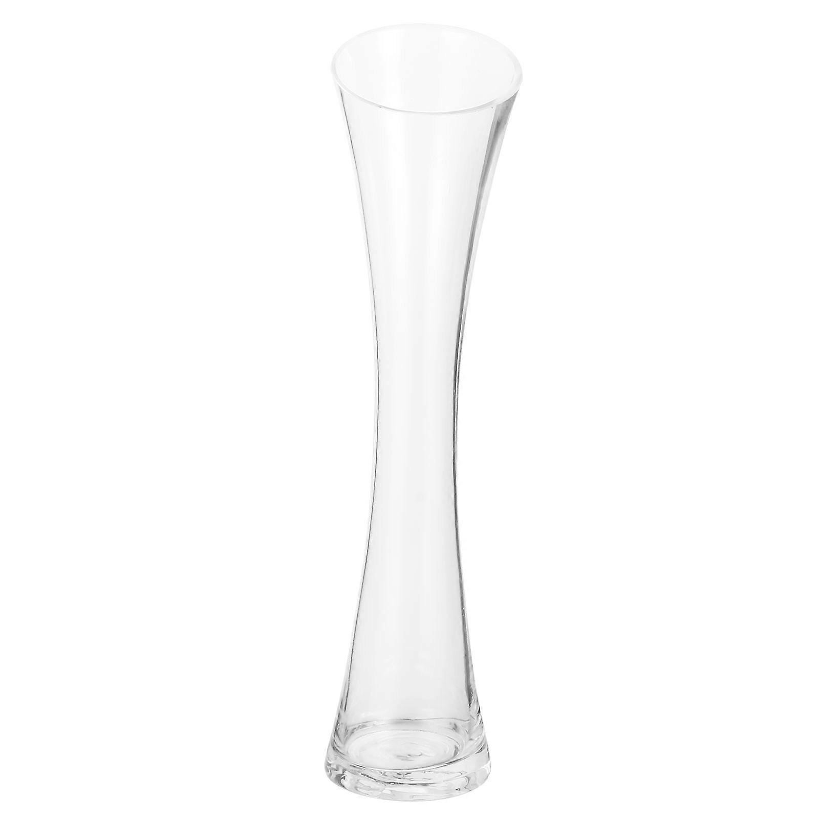 Dining Table Vase Decorative Bottle Balcony Glass 29.5X6.5CM 1Pcs