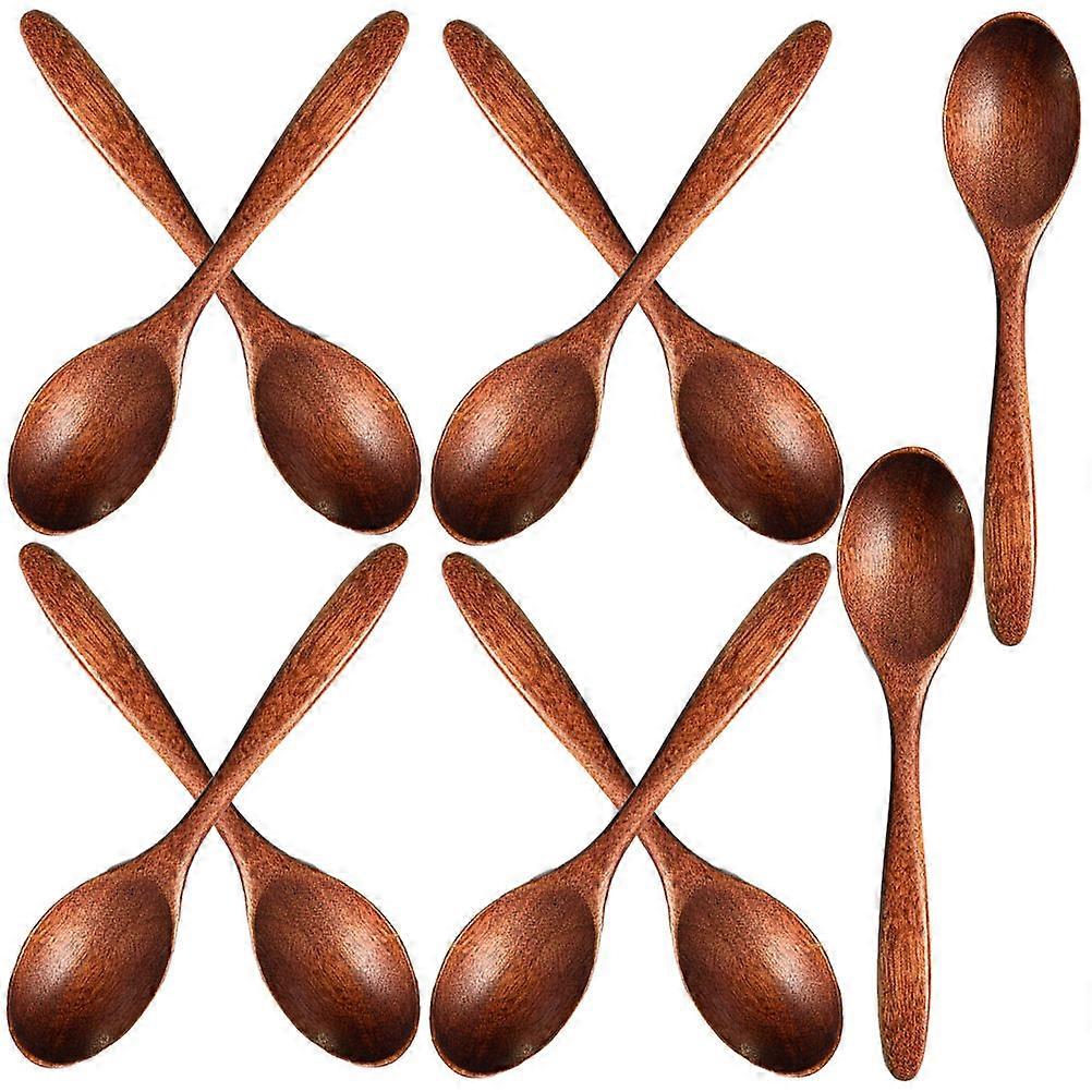 Wooden Spoons For Kitchenware Mixing Measuring Coffee Color Compact Pcs