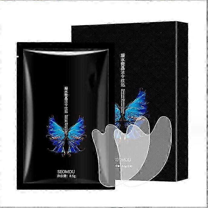 5ペア/ボックスリンクルリムーバーパッチヒアルロン酸微結晶リフティング法令パッチフェイスニュートリションリンクル除去リフトフェイスステッカー