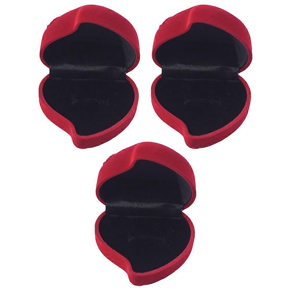 Ring Storage Case Heart Shaped for Ring Storage 6Pcs Red Rose Designed Box