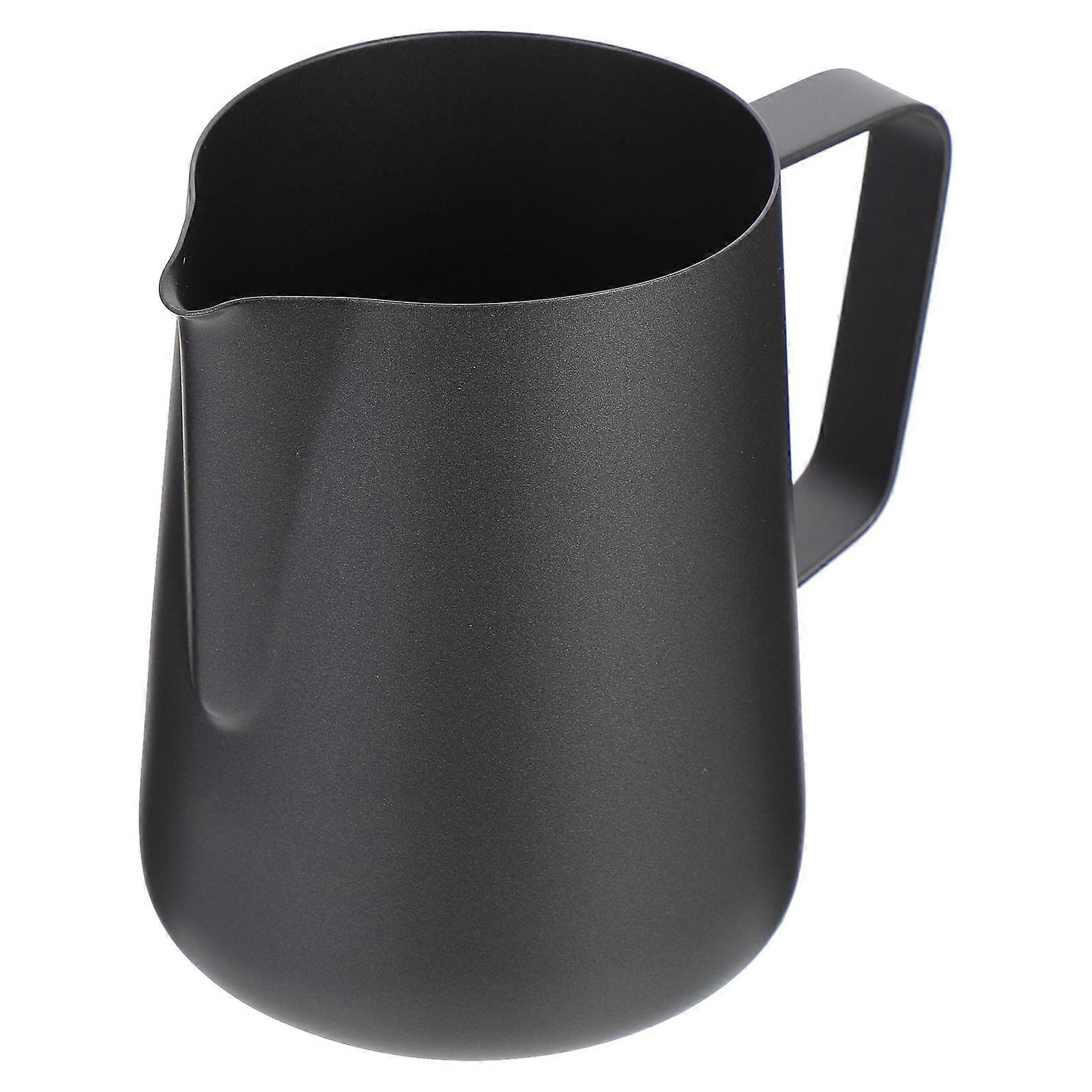 Pichet à mousse de lait en acier inoxydable, équipement à café facile à nettoyer, 13 x 11,5 cm, barre à pointe pointue, 1 lot