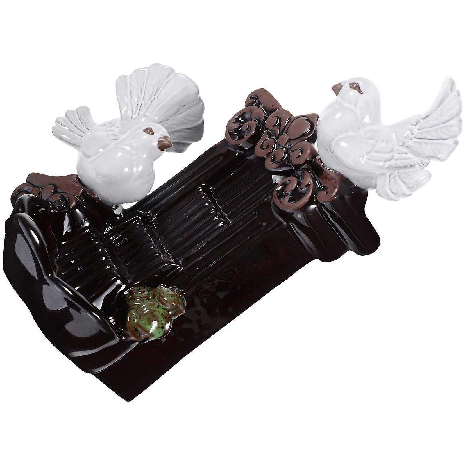 Backflow Incense Burner Ceramic Cone Holder for Decorative Use