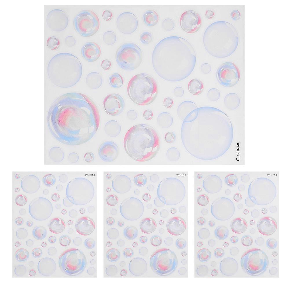 PVC Water Bubble Wall Stickers Ocean Theme for Decoration 12 Sheets Pack