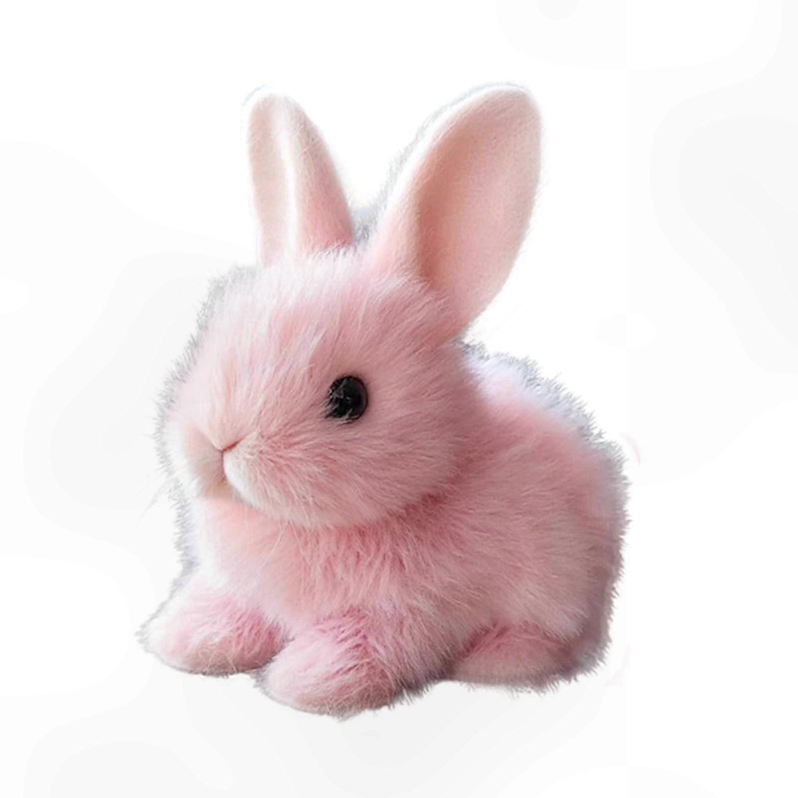 Soft Interactive Plush Bunny with Electronic Features for Kids Fun Gift Idea White Stuffed Animal Toy Animated Design